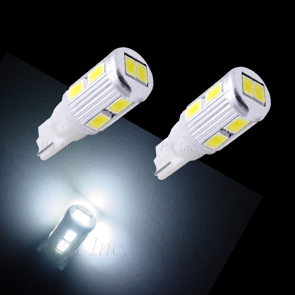 【PA LED】T10 10晶 三星 5630 SMD LED 白光 黃光 橘光 小燈 倒車燈 定位燈 日行燈, , large