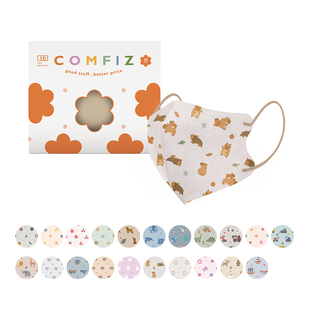 【康菲COMFIZ官方直營】百萬媽咪指定｜兒童3D立體醫療口罩30入 0-12歲 嬰幼幼幼小童大童 透氣 親膚 台灣製, , large