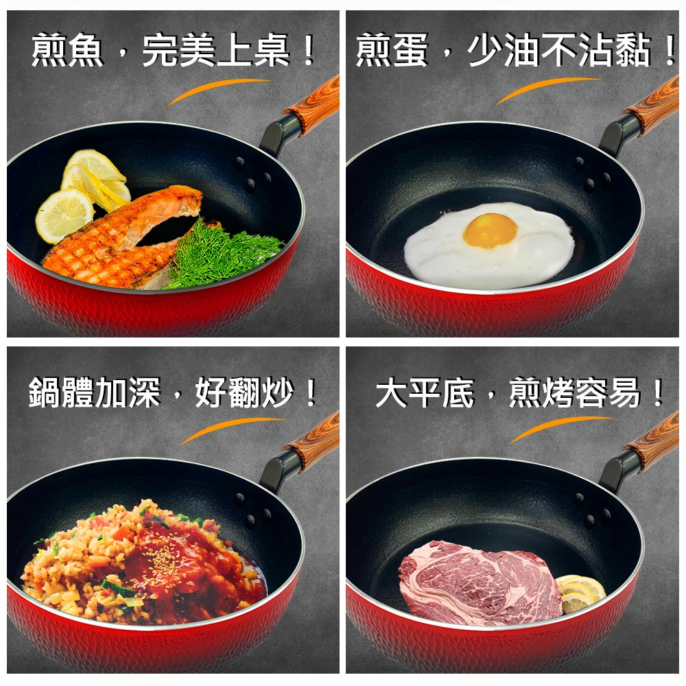 PERFECT 理想牌 晶品不沾深型平底鍋平煎鍋IH無蓋 22cm-Leidea樂德兒, , large
