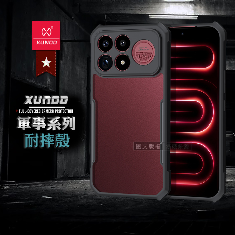XUNDD訊迪 軍事防摔 POCO F9 Ultra 鏡頭全包覆 清透保護殼 手機殼(夜幕黑), , large