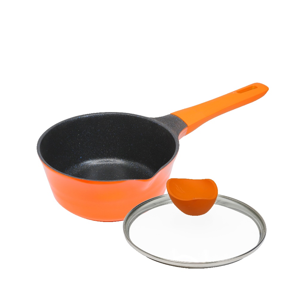 [清水]麥飯石不沾牛奶鍋18CM(顏色隨機), , large