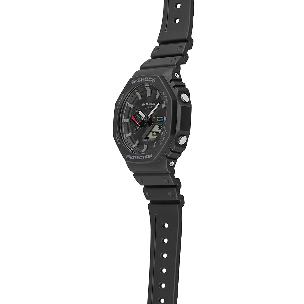 CASIO 卡西歐 G-SHOCK 極簡八角 太陽能電力智慧藍牙手錶 GA-B2100-1A, , large