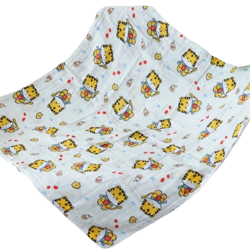 [Kaimei Cotton Industry] 2 packs of blended bamboo fiber silk yarn baby gauze swaddle towel suitable for thin quilts/bath towels/children's towels 90*90 size, , large