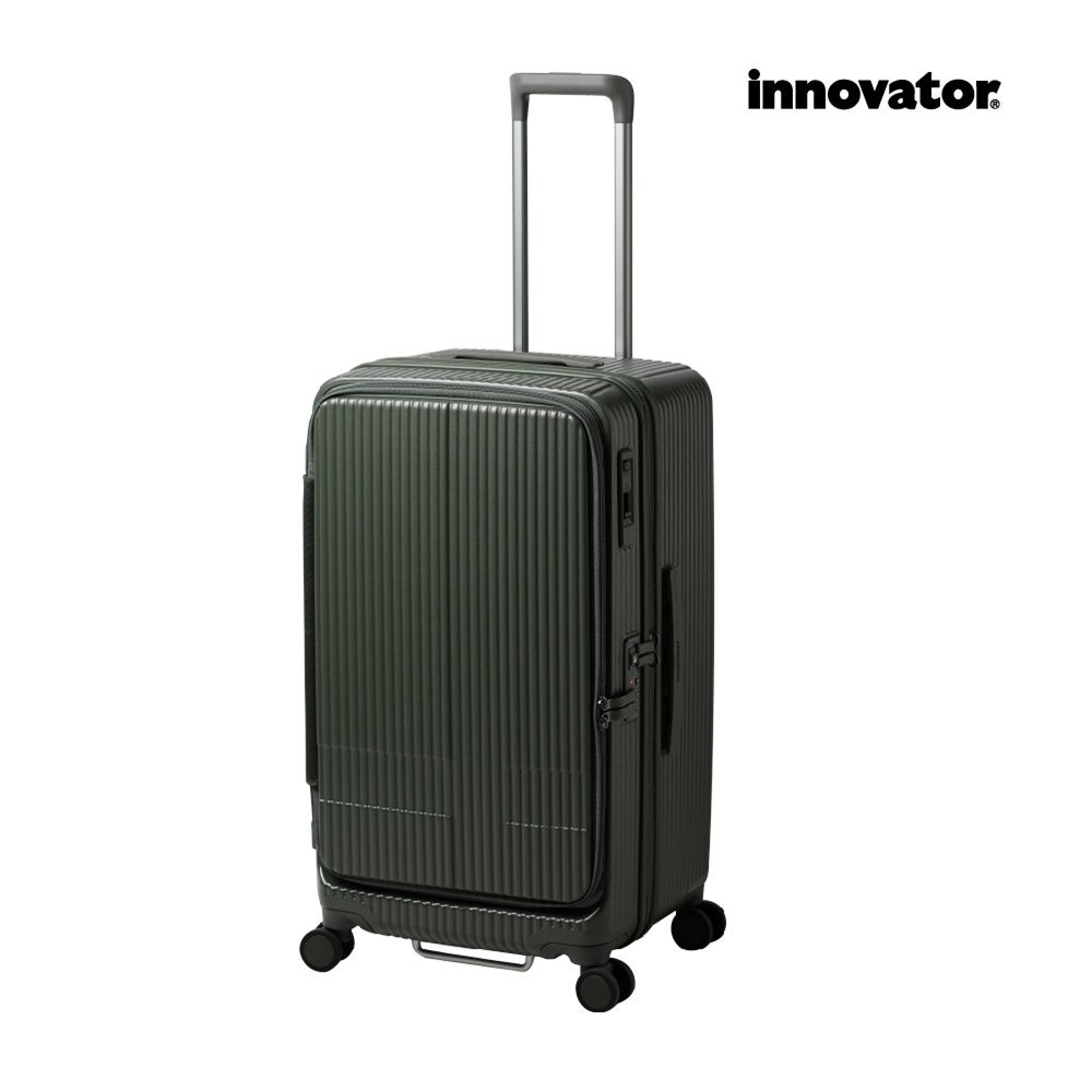 【INNOVATOR】上掀式&對開式 26吋剎車行李箱-森林卡其, , large