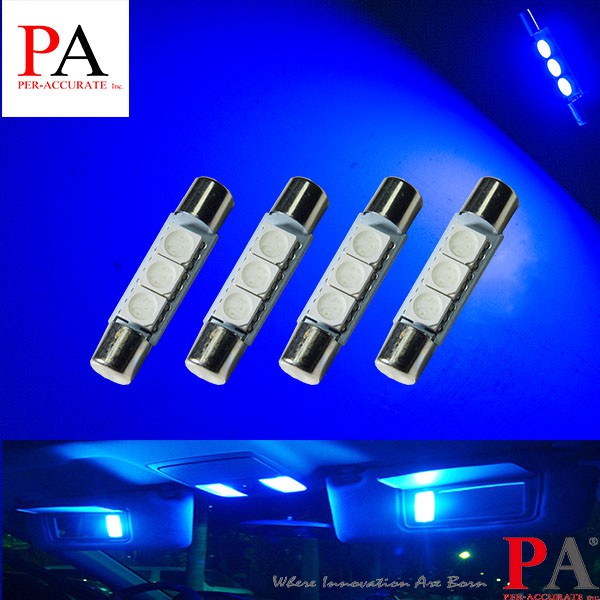 【PA LED】Ford Kuga 保險絲型 28MM 29MM 3晶 SMD LED 白光 暖白光 藍光 化妝燈, , large