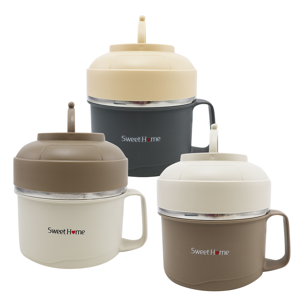 饗食304不鏽鋼三格餐碗+附內格層-1900ml-2入, , large