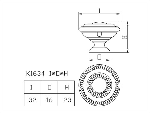 Zinc knob, , large
