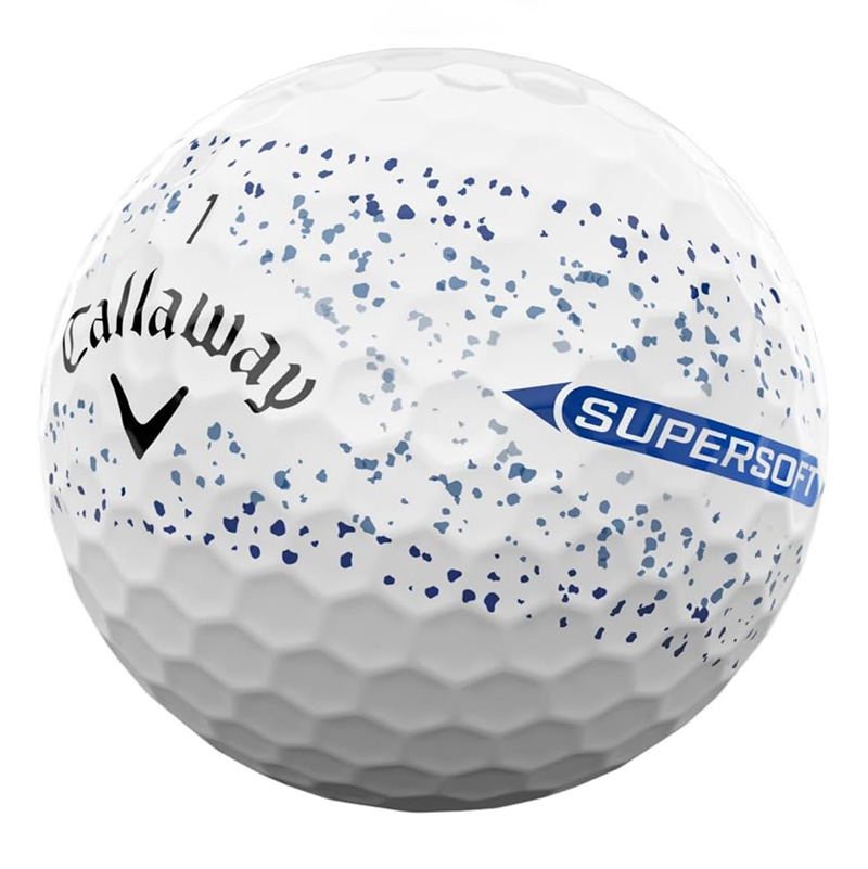 Callaway 高爾夫球 Supersoft Splatter  12入/盒 360度環彩 藍色, , large