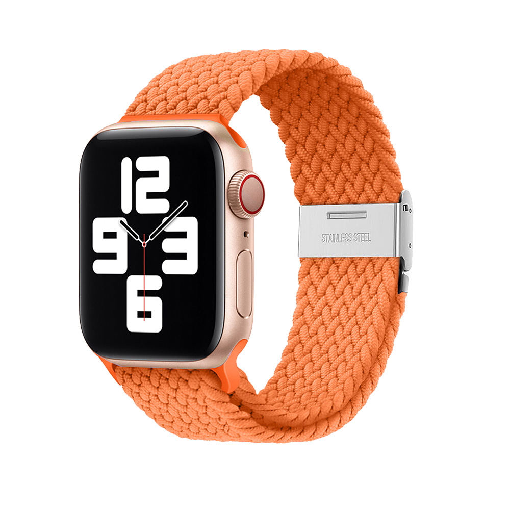 【HIPPORIZZ】Flexa 尼龍編織錶帶 Apple Watch (42/44/45/46/49mm) 琥珀橙, , large