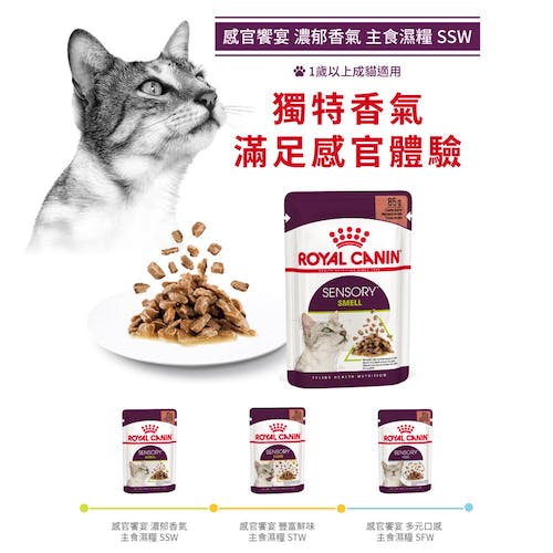 【拉拉寵物小舖】法國皇家 貓主食餐包 SSW 感官饗宴&trade; 濃郁香氣主食濕糧 貓主食濕糧, , large