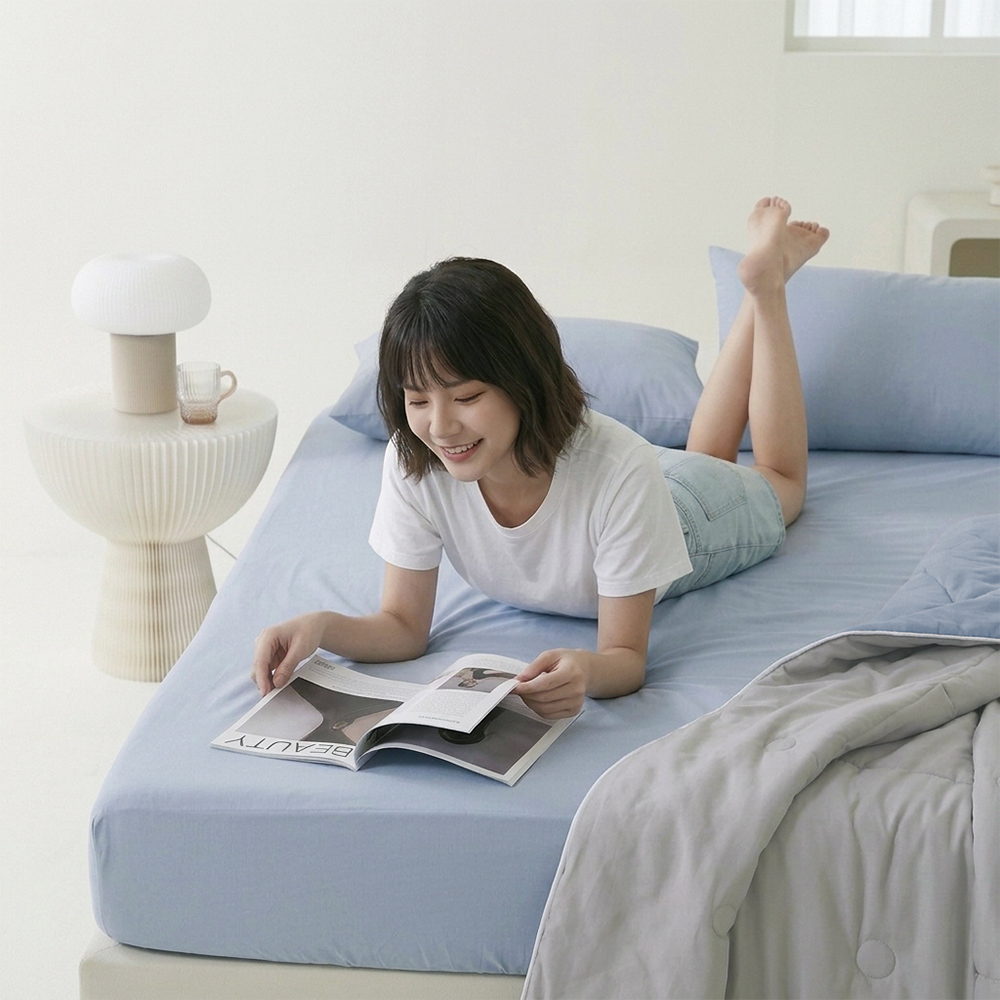 《BUHO布歐》零度冰眠紗｜涼感3.5尺單人床包枕套二件組, , large