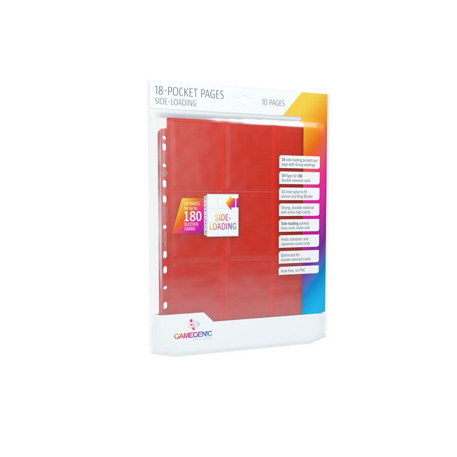 【Asmodee】側開卡冊頁9格雙面 (多色) 10入Gamegenic SIDELOADING PAGES, , large