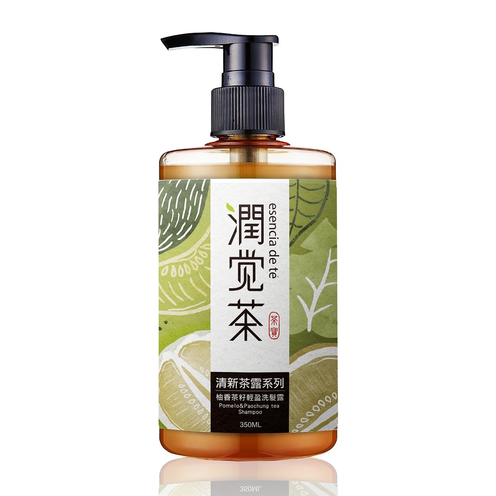 潤覺茶 清新茶露系列柚香輕盈茶籽洗髮露, , large