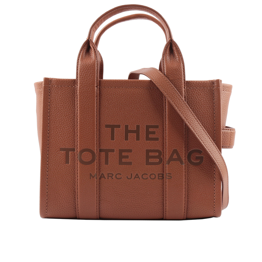 MARC JACOBS THE LEATHER TOTE 粒面皮革小款托特包/堅果棕, , large