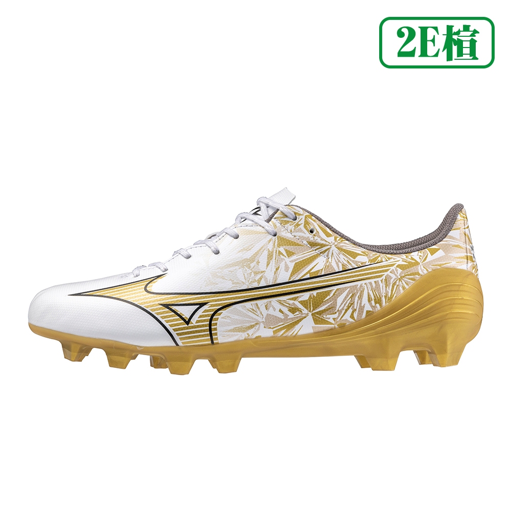 MIZUNO &alpha; SELECT 一般楦 成人足球釘鞋 草地 白x金 P1GA246550 23FWO 【樂買網】, , large