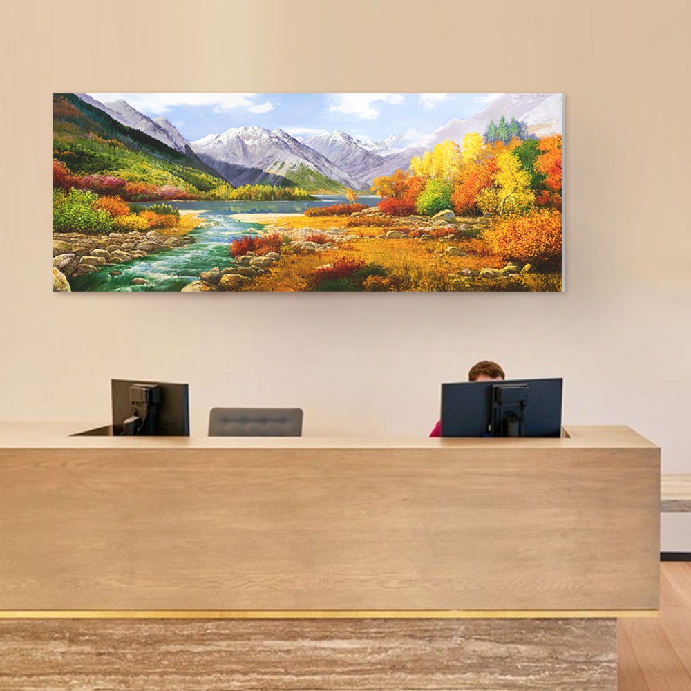 【御畫房】香格里拉 國家一級畫師手繪油畫60&times;120cm(VF-32), , large