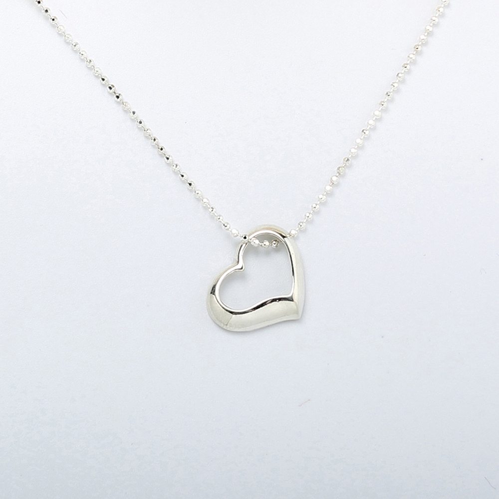 【Angel & Me】Love Big Heart s925 sterling silver necklace Valentines Day gift, , large