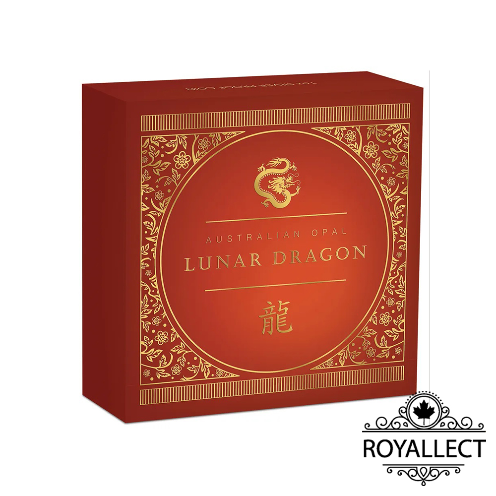Perth Mint: Lunar III - Year of the Dragon 1 oz Silver 2024 Proof Opal, , large