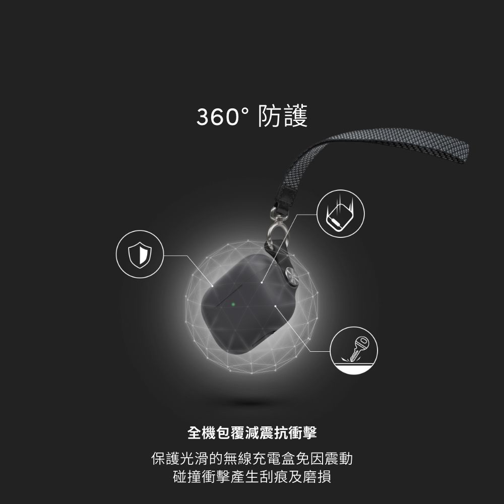 Moshi Pebbo for AirPods 3 保護套 藍牙耳機充電盒 (附可拆式腕帶), , large