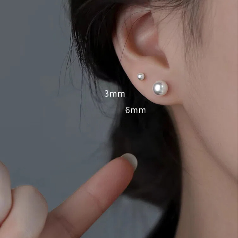 【A&R】輕奢S999純銀施華洛水晶珍珠耳釘款耳環, , large