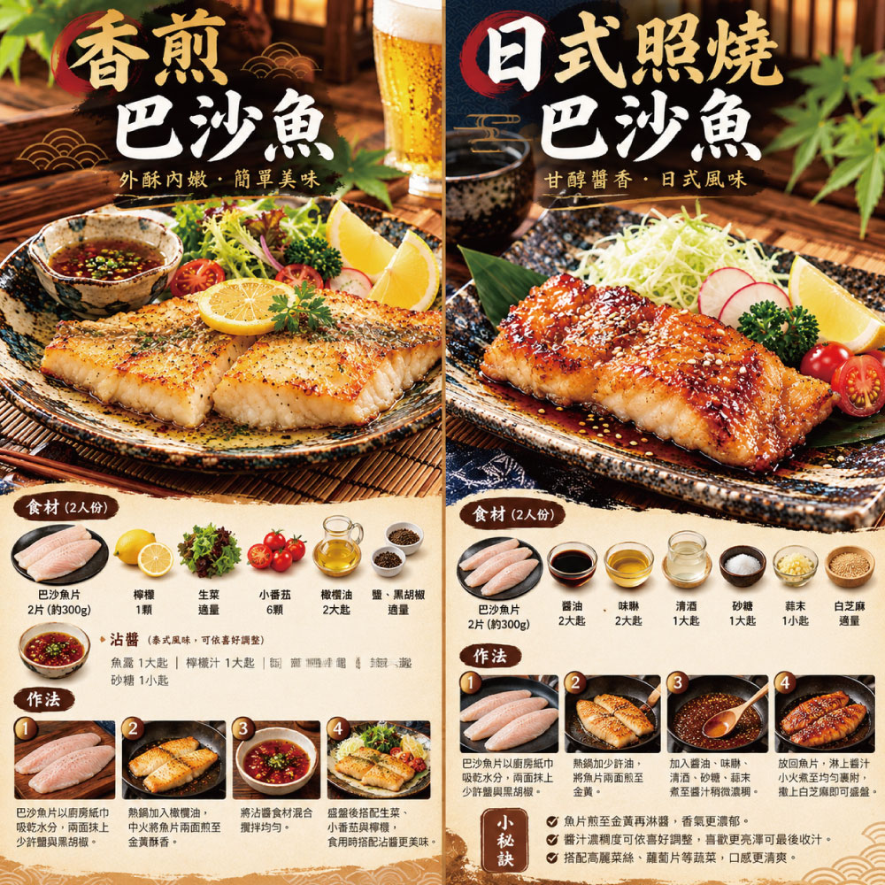 小川漁屋 特級純天然無刺巴沙魚排12片（170~220g/片/純重無包冰）, , large