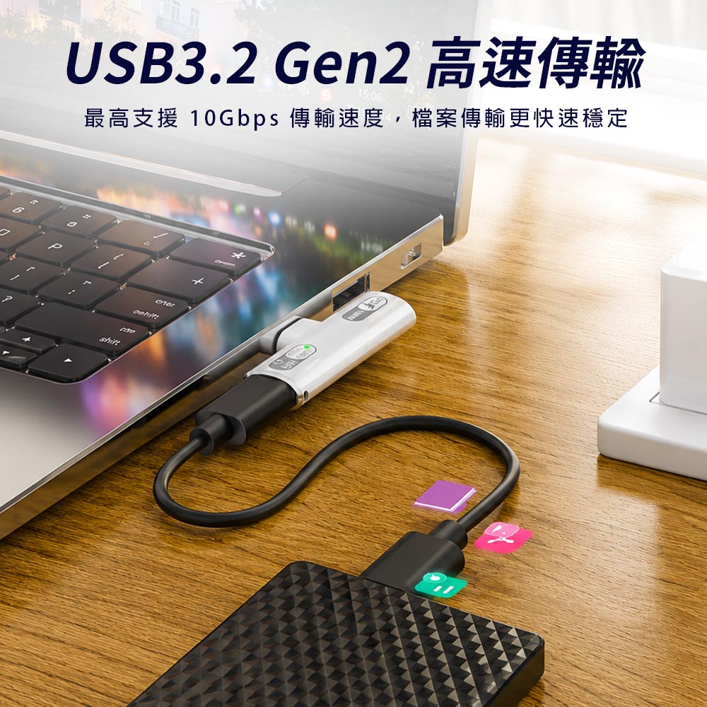 [HANLIN]-2in1TPC Type-C 快充二合一轉接頭 邊充電 邊通話 手機 通用Type C 接口 快充 PD100W 轉接頭, , large