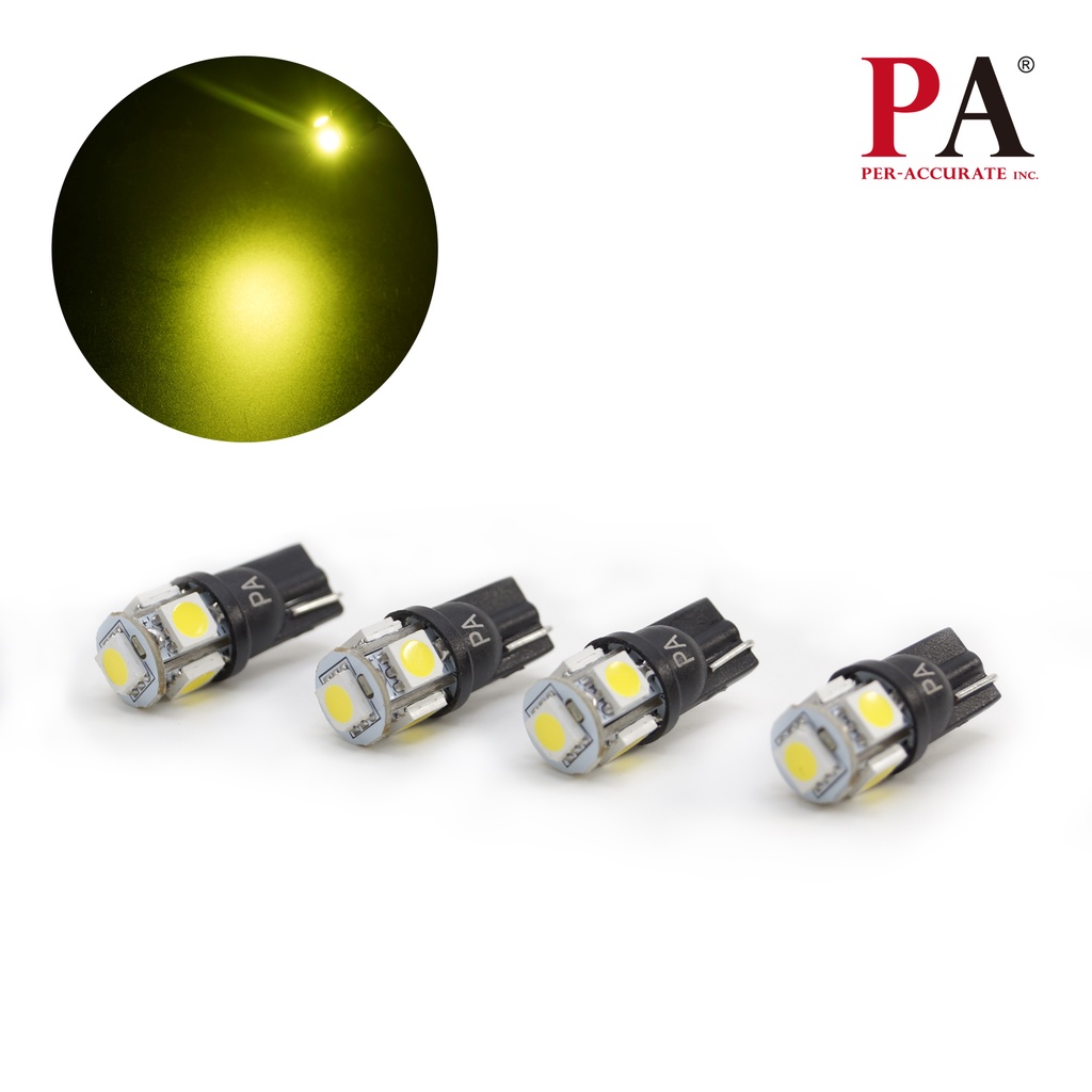 【PA LED】T10 5晶 15晶體 SMD LED 耐熱底座 小燈 儀表燈 定位燈 室內燈 牌照燈 車門燈 方向燈, , large
