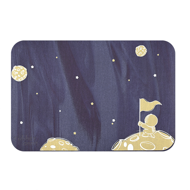 【Monster】 Luminous Soft Diatomaceous Earth Absorbent Mat &ndash; Interstellar Voyage (60x40cm) &ndash; Purple Series, , large