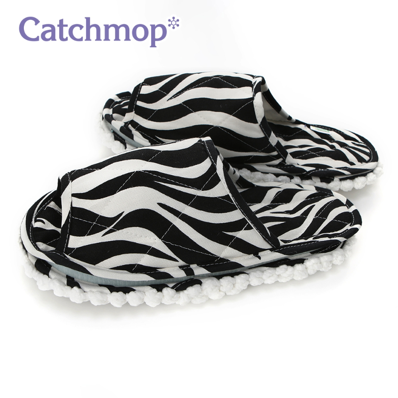 【THE LOEL】Catchmop  韓國神奇可換底加厚清潔拖鞋(斑馬紋), , large