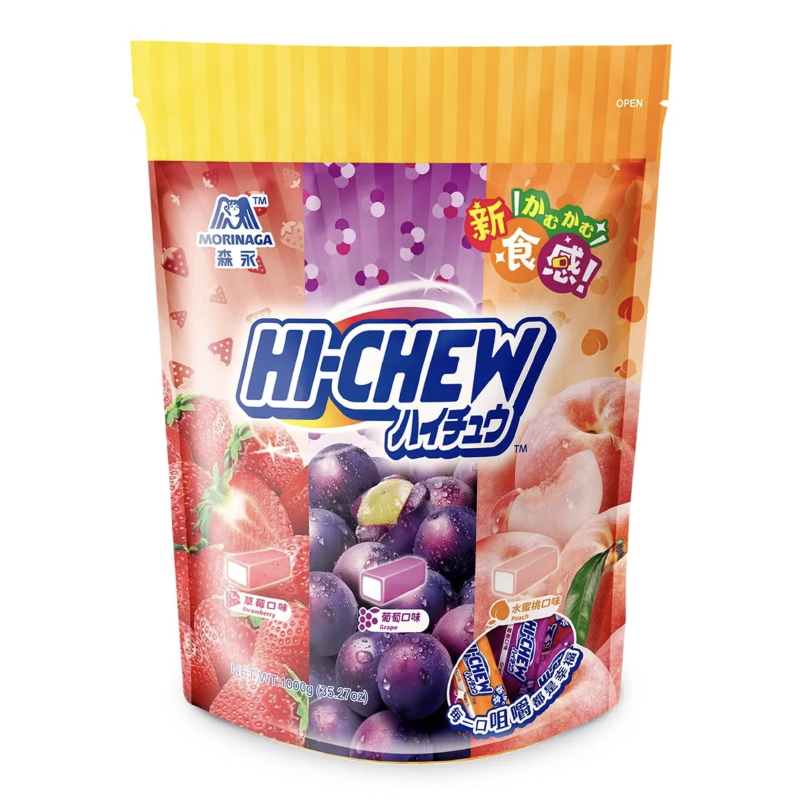 嗨啾軟糖綜合水果口味 葡萄/草莓/水蜜桃 1kg/包, , large