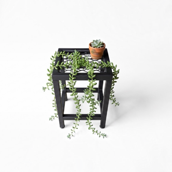 【 SHAONIANNA.TW 】全金屬植栽架 花架 盆栽架｜25&times;25&times;35cm｜盆栽底座｜可調水平腳｜消光黑粉體烤漆｜台灣製造｜防鏽耐用, , large