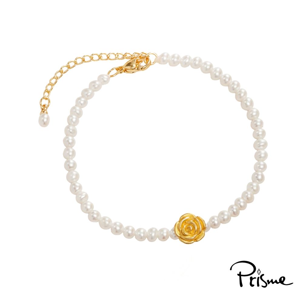 【Prisme Gold】黃金手鍊 母親節送禮 純金999綴飾珍珠手鍊 多款 (金重：約0.05錢&plusmn;0.02), , large