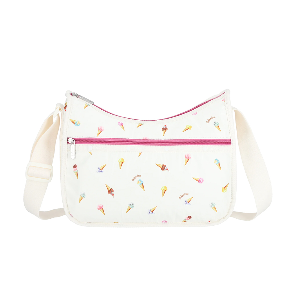 Lesportsac Classic Hobo 經典斜背包 側背包 旅用通勤包 送禮 禮物 推薦 女包(繽紛冰淇淋), , large