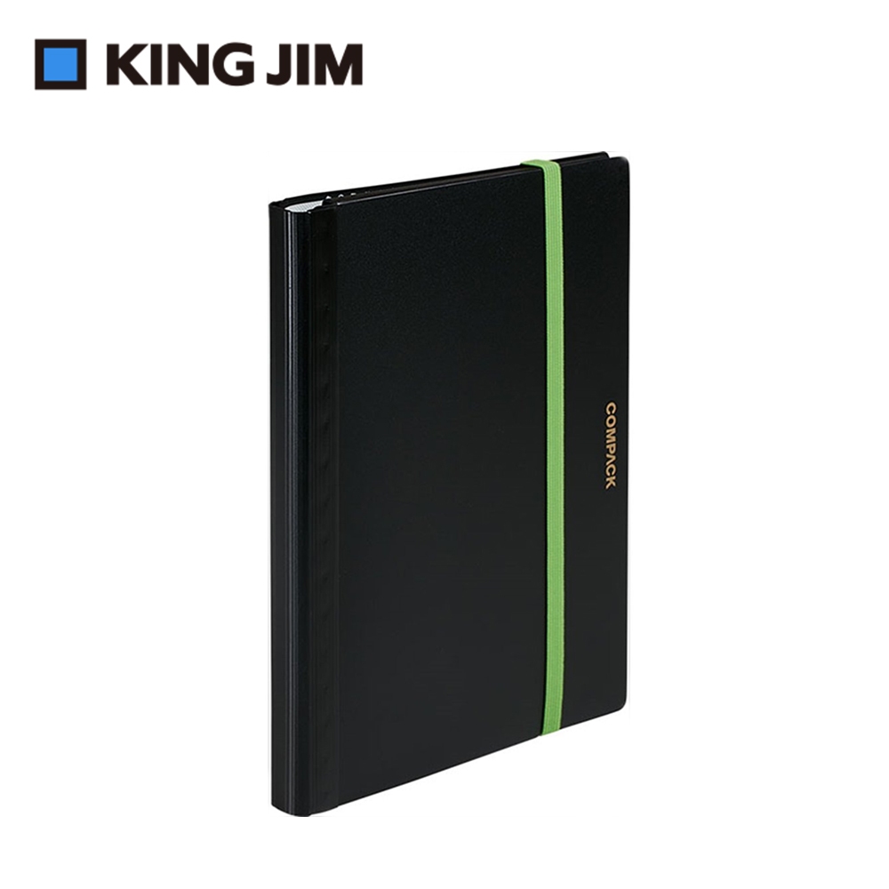 *需預訂【KING JIM】COMPACK 可對折資料夾 A4 10頁 (5894H)黑, , large