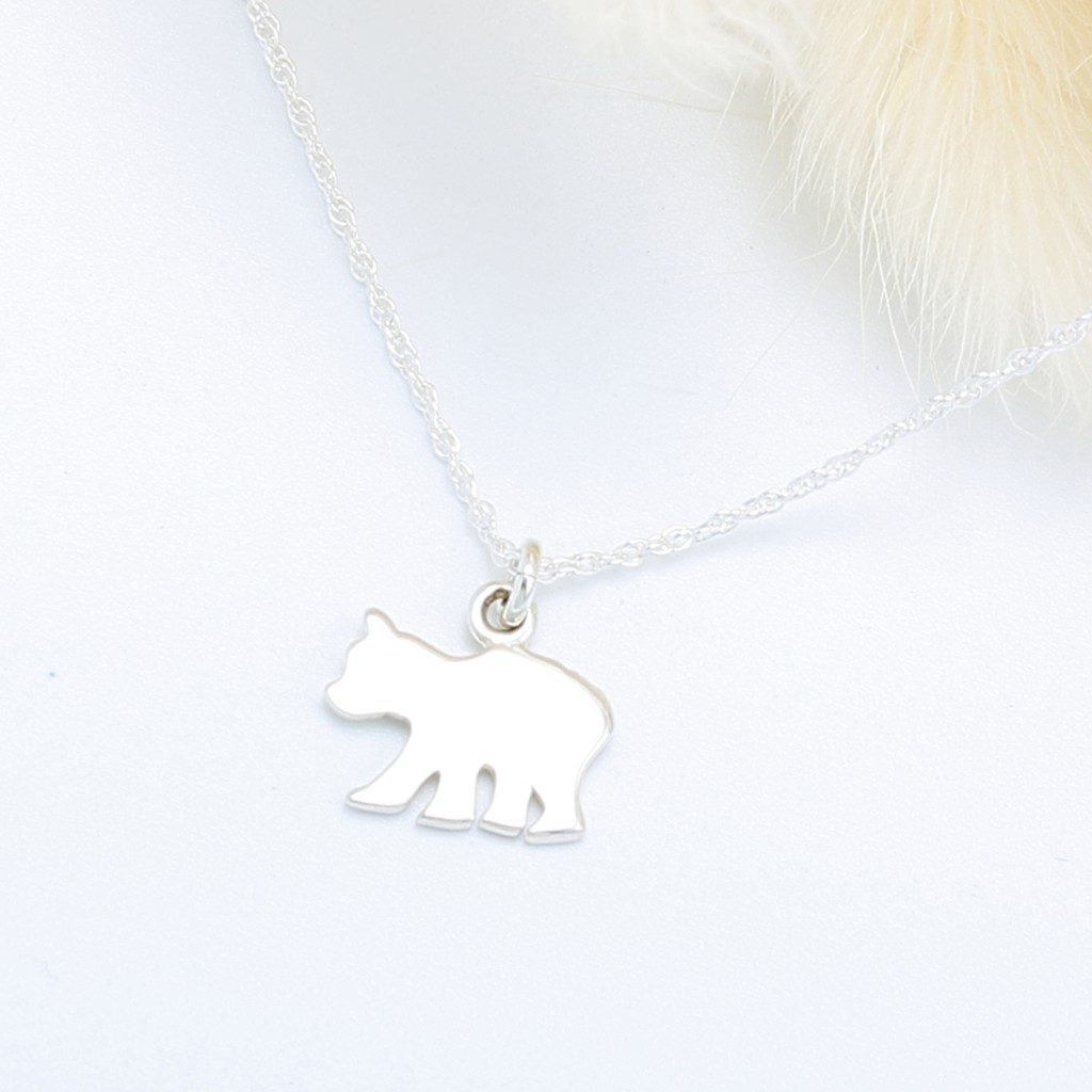 【Angel & Me】Love Two Happiness Bear Couples pair s925 sterling silver necklace, , large