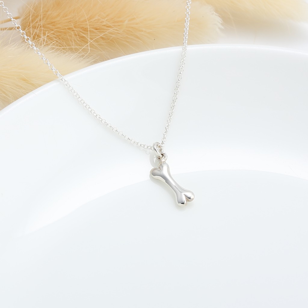 【Angel & Me】Lucky Dog Bone s925 sterling silver necklace birthday gift, , large