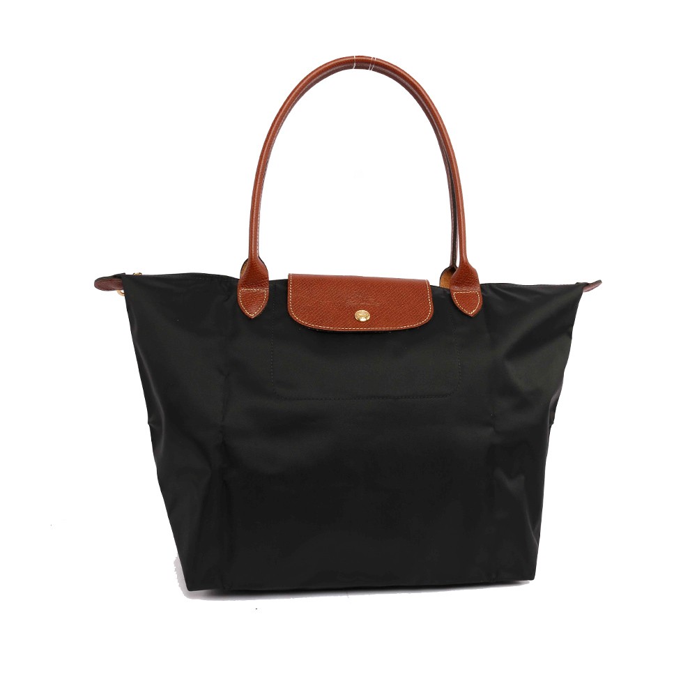 LONGCHAMP L號長把LE PLIAGE摺疊水餃包(黑色), , large