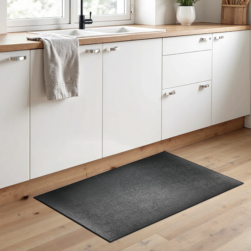【Monster】 QQ Extra-Thick Oil-Resistant & Anti-Stain Kitchen Mat (80x50cm) &ndash; Black, , large