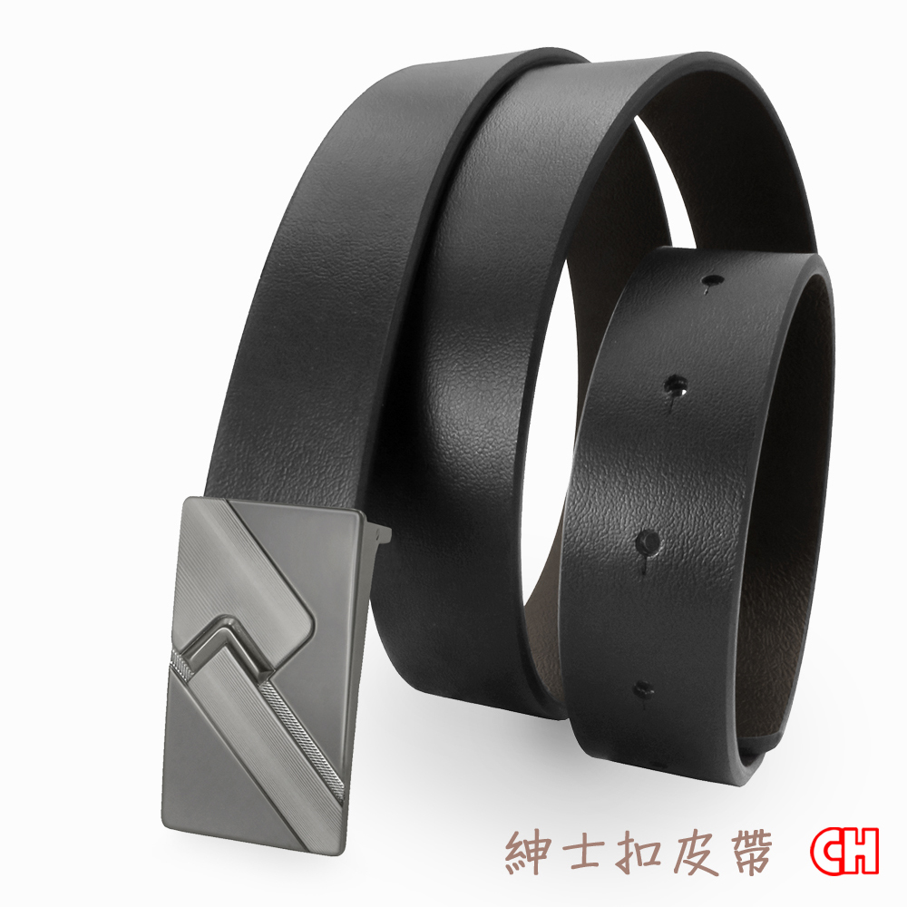 【CH-BELT 銓丞皮帶】正式商務 男紳士皮帶 男休閒皮帶腰帶(黑), , large