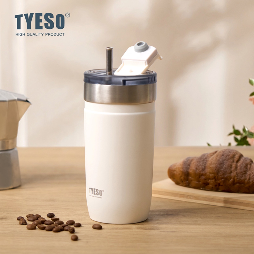 【H&R安室家】TYESO泰碩 304不鏽鋼保溫咖啡杯550ml(H80), , large