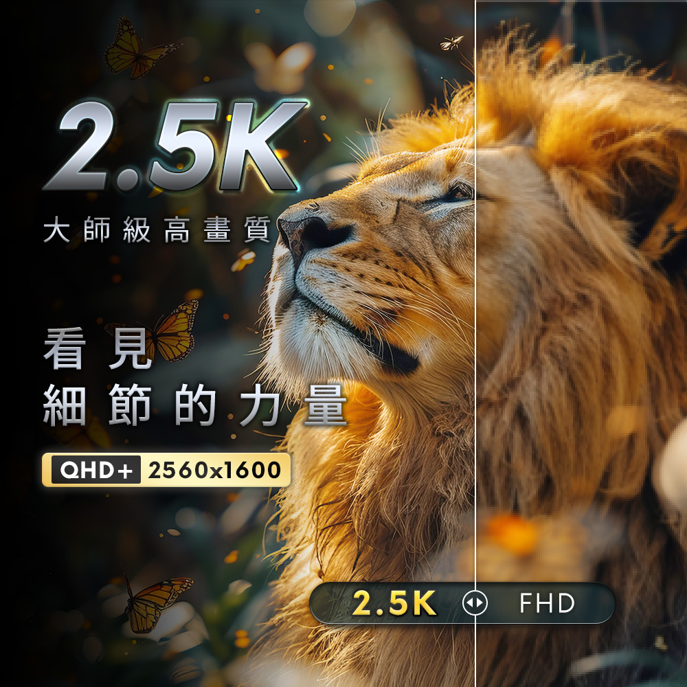 【A+全新福利品】REAICE 13.3型2.5K升級版IPS超薄可攜式外接螢幕 PS133QC, , large