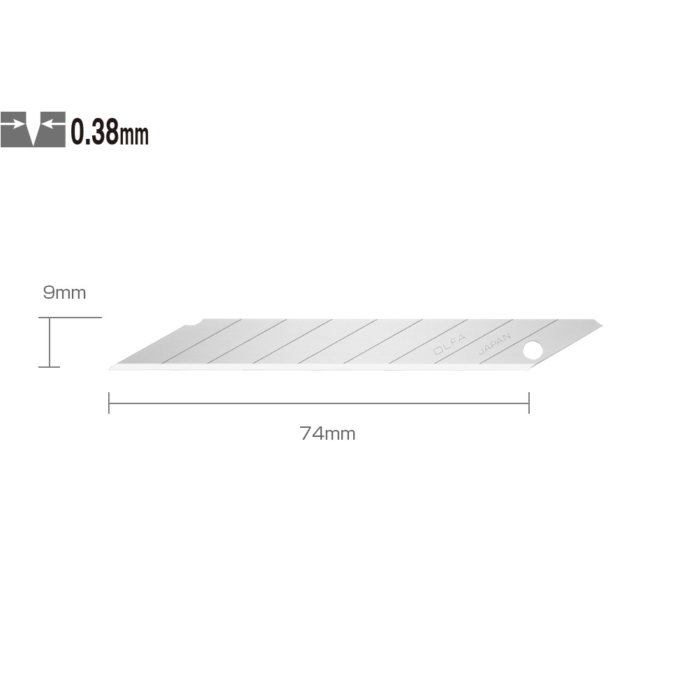 OLFA 經濟型30度細工刀刀片-5片裝(DKB-5), , large