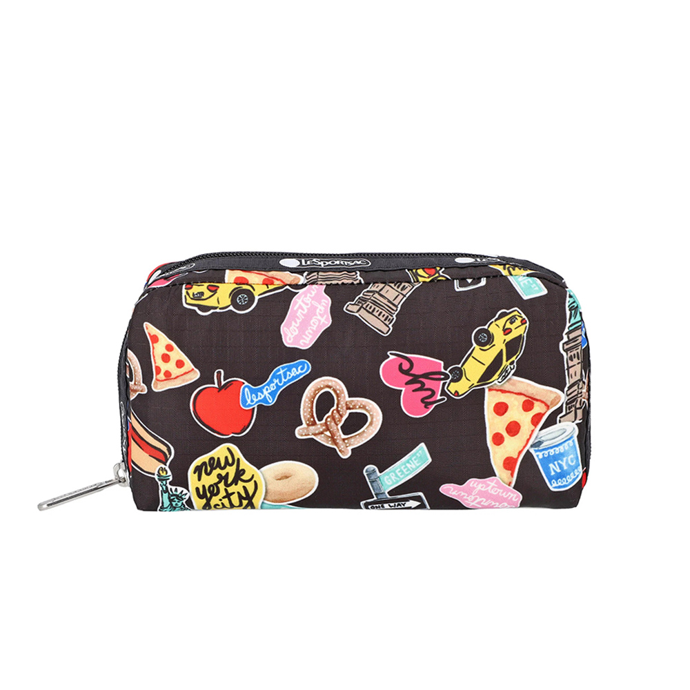 Lesportsac Rectangular Cosmetic 長形化妝包 盥洗包 收納包 女包(紐約城市L262-6511P-HG79, , large