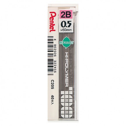 飛龍Pentel  0.5mm自動鉛筆芯 (C205)*B, , large