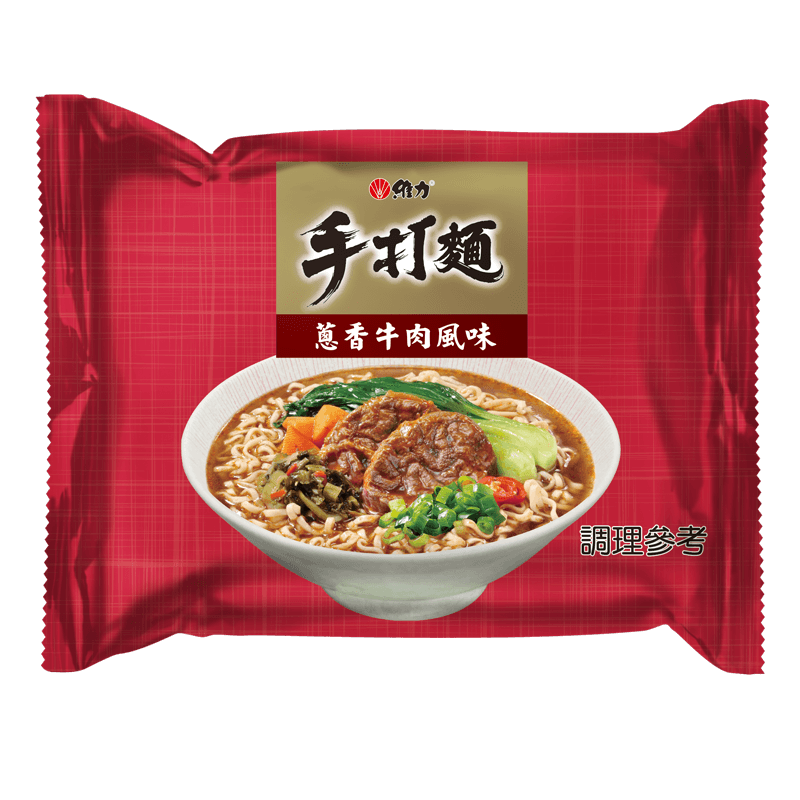 維力手打麵蔥香牛肉風味(袋)80g, , large