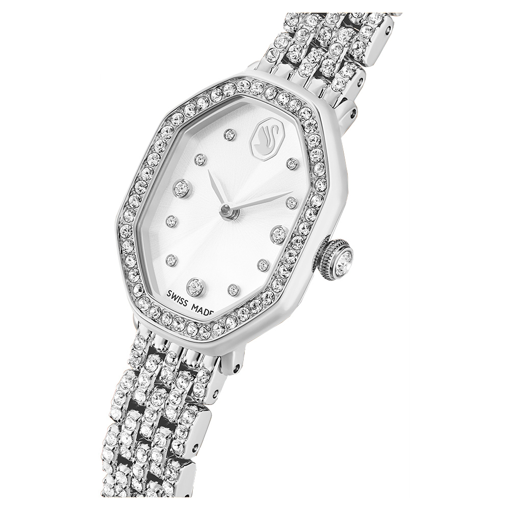SWAROVSKI 施華洛世奇 Dextera Octagon 優雅水晶八角手錶 女錶-32x23mm (5749451), , large
