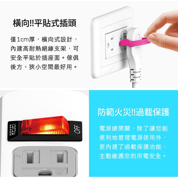 Tyson太順電業 台灣製 1切6座 3孔延長線 【現貨】多尺寸 316AS 延長線 安全防火 拉環扁插 耐用 耐摔, , large