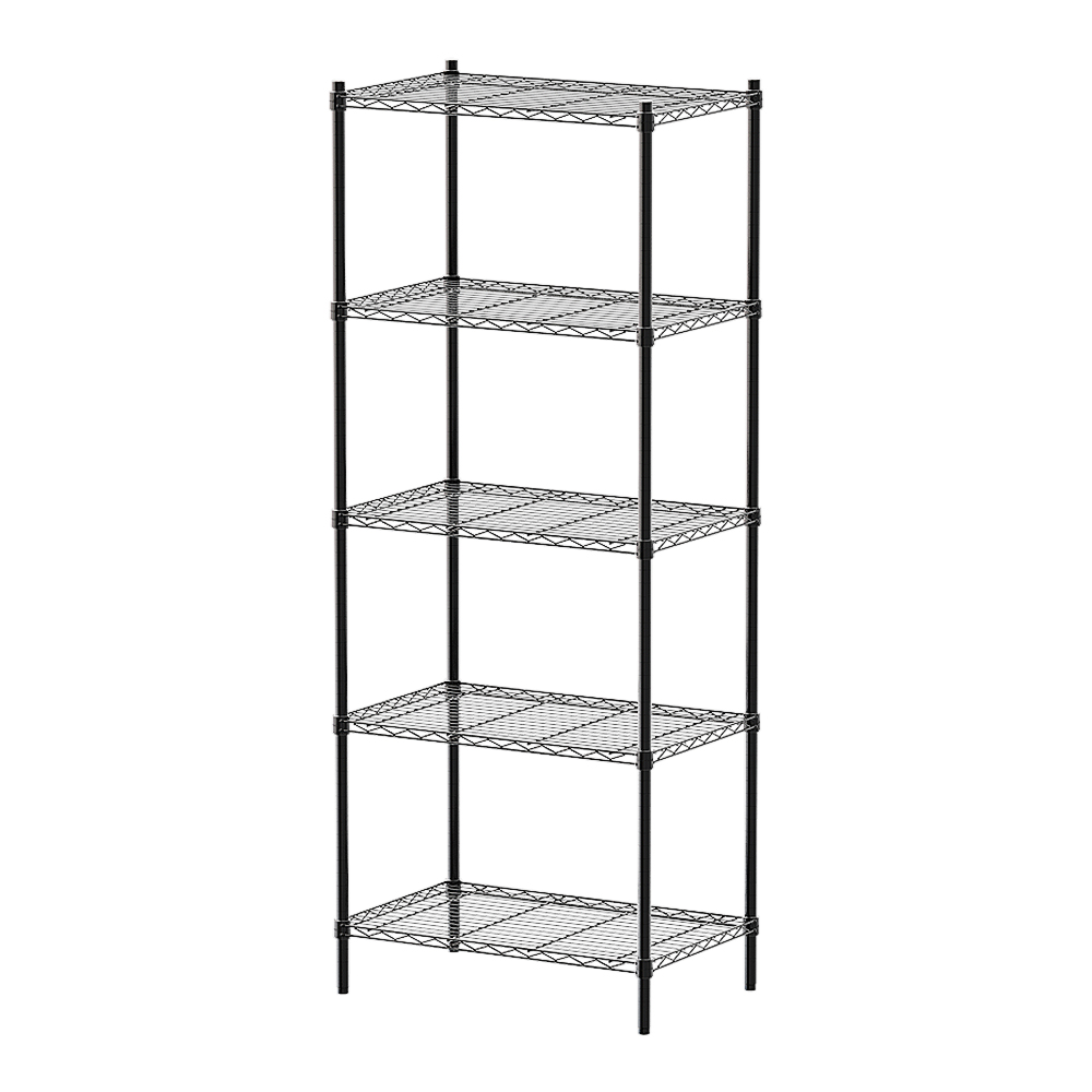 【Y HOUSE】70x45x210cm Lightweight Five-Layer Iron Rack Iron Rack - Painted Black, , large