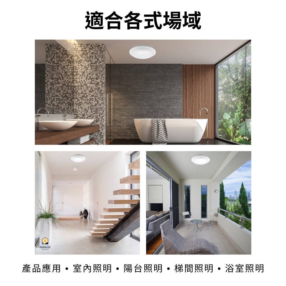 EVERLIGHT Starry Sky LED 10W Warm Light Waterproof Ceiling Light for Bathrooms and Balconies (IP65), , large