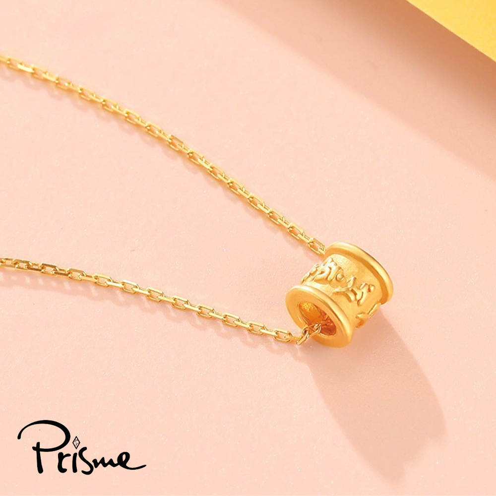 【Prisme Gold】黃金項鍊 六字真言 鍊墜項鍊 (金重：約0.05錢&plusmn;0.02), , large